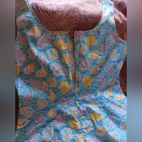 Moka Sport Seashell Seaside print summer beach dress size Small - Picture 4 of 5